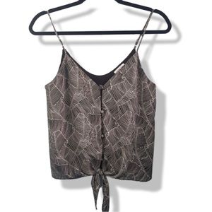 EUC - Sienna Sky Black & White Button Tank - Size Small